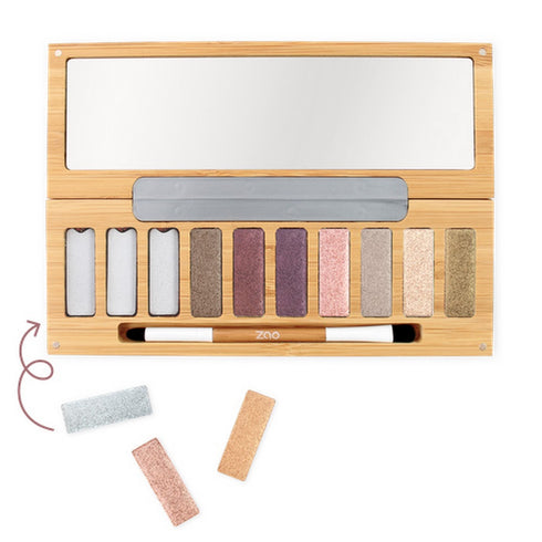 Zao 流光閃爍10色礦物眼影盤 Palette Ultra Shiny